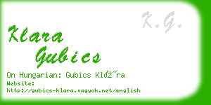 klara gubics business card